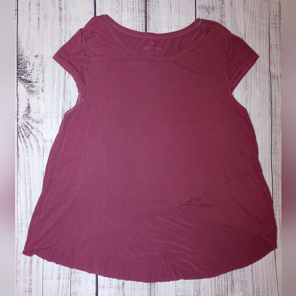 American Eagle Soft and Sexy High Low Shirt, XXL